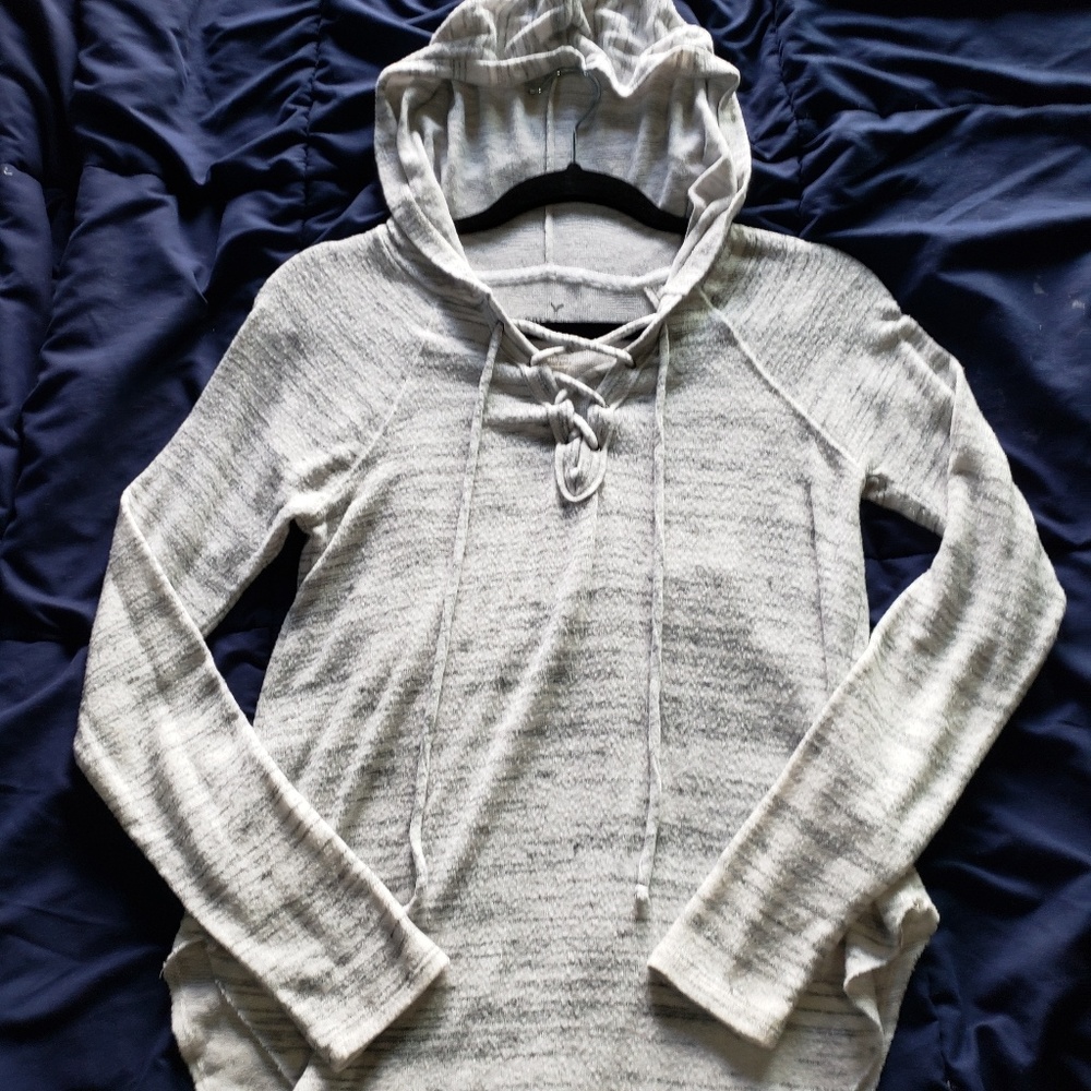 American eagle soft and sexy lace up top